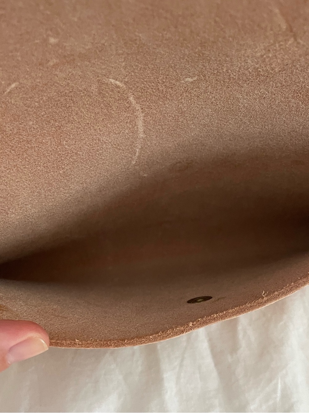 GLAD & YOUNG Studio Marbled Foldover Clutch in Brown & Olive - Picture 5 of 7